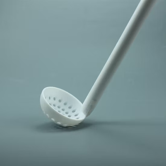 El recipiente de laboratorio de PTFE equipa la pala de mango largo con orificio Producto de material de laboratorio personalizado de PTFE